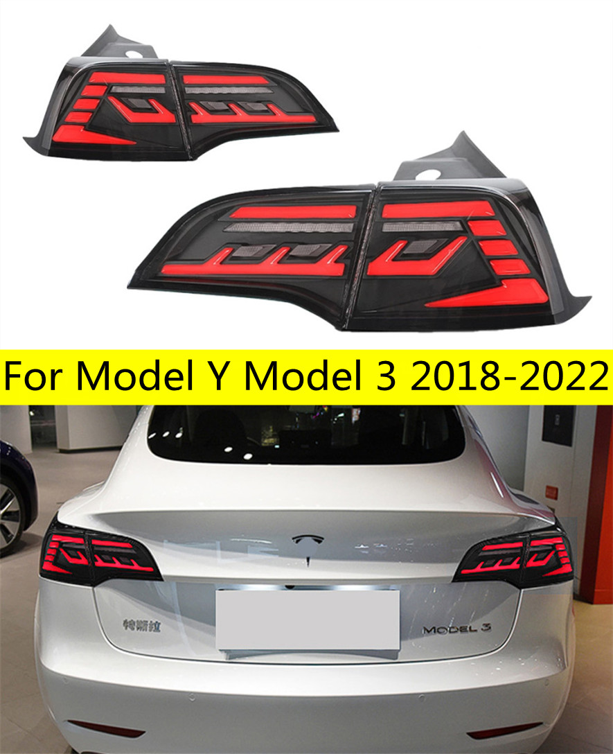 Car Styling Taillights For Tesla Model Y Model 3 20 18-2022 LED Light With Sequential Turn Signal Animation Brake Reversing Lights
Car Styling Taillights For Tesla Model Y Model 3 20 18-2022 LED Light With Sequential Turn Signal Animation Brake Reversing Lights