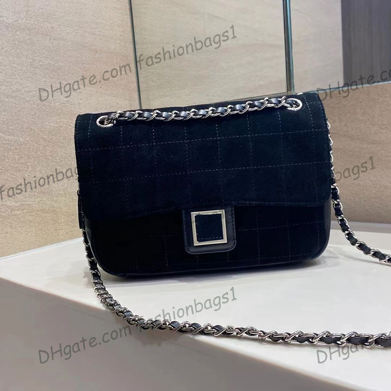 Vintage Womens Black Suede Check Quilted Bags Silver Metal Hardware Matelasse Chain Crossbody Shoulder Luxury Designer Cosmetics Case Handbags 28CM, Box
Vintage Womens Black Suede Check Quilted Bags Silver Metal Hardware Matelasse Chain Crossbody Shoulder Luxury Designer Cosmetics Case Handbags 28CM, Box