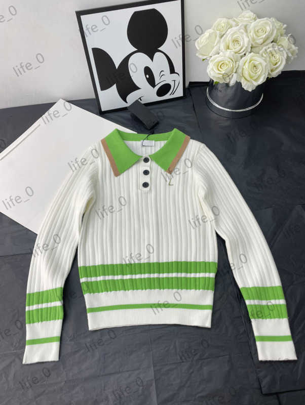 Brand Womens Literary Commuting Style Sweater Collared Striped Lapel Sweaters Tops Half Button Pullover Knitwear Warm Fashion Designer Cardigan 1970
Brand Womens Literary Commuting Style Sweater Collared Striped Lapel Sweaters Tops Half Button Pullover Knitwear Warm Fashion Designer Cardigan 1970