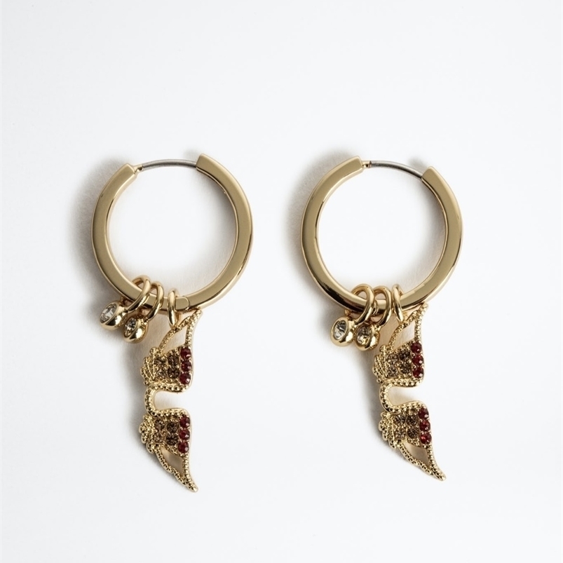 Hoop Huggie Fashion s Colorful Diamonds Earrings Gold Plating Decoration Wings 221010
Hoop Huggie Fashion s Colorful Diamonds Earrings Gold Plating Decoration Wings 221010