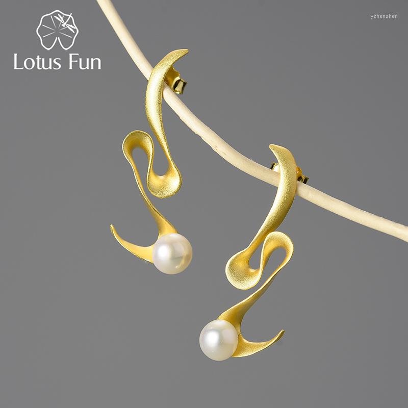 Stud Earrings Lotus Fun 18K Gold Natural Pearl Unusual Minimalism Spiral Curved For Women Real 925 Sterling Silver Jewelry 2022
Stud Earrings Lotus Fun 18K Gold Natural Pearl Unusual Minimalism Spiral Curved For Women Real 925 Sterling Silver Jewelry 2022