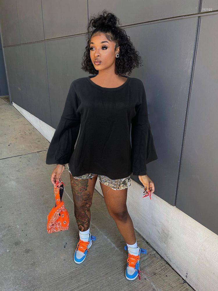 Women' T Shirts Fashion 2022 Long Sleeve Round Neck Pure Color Sexy Lady Shirt Casual Street Style Loose, Black
Women' T Shirts Fashion 2022 Long Sleeve Round Neck Pure Color Sexy Lady Shirt Casual Street Style Loose, Black