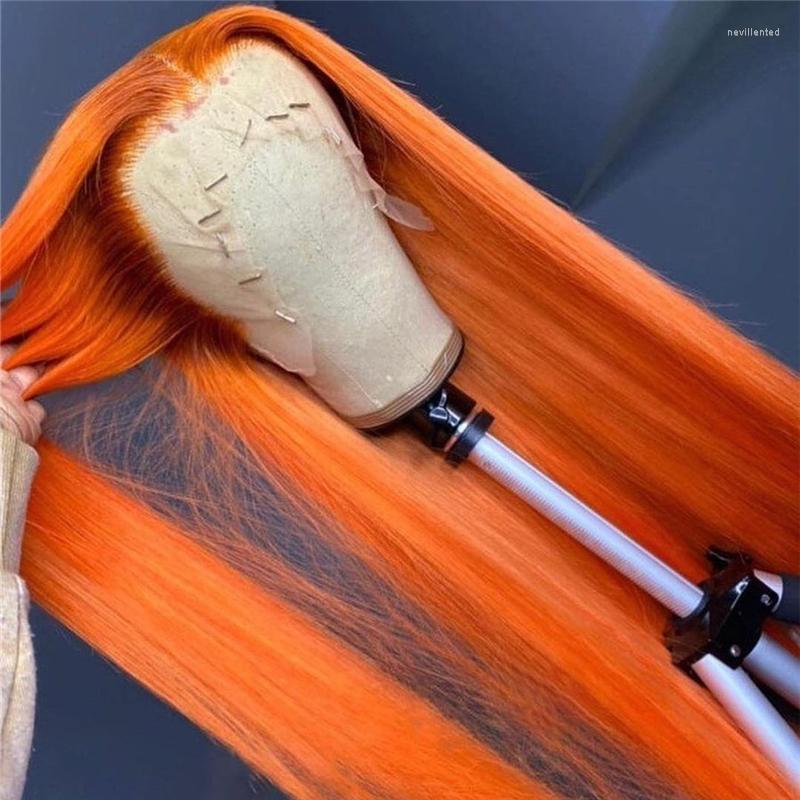 Orange Wig Colored Human Hair Wigs Bone Straight Transparent Lace Part Ginger Remy For Women, Picture shown
Orange Wig Colored Human Hair Wigs Bone Straight Transparent Lace Part Ginger Remy For Women, Picture shown