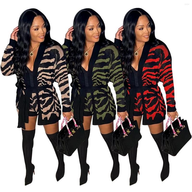 Women' Tracksuits Zebra Stripe Knitted Sweaters 2 Piece Sets Long Cardigan Short Pants Autumn Winter Tracksuit Streetwear Clothes Women, Army green
Women' Tracksuits Zebra Stripe Knitted Sweaters 2 Piece Sets Long Cardigan Short Pants Autumn Winter Tracksuit Streetwear Clothes Women, Army green