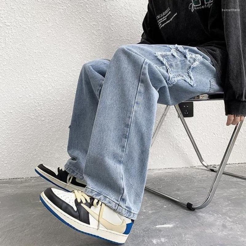 Men' Jeans High Street Star Embroidered Men Retro Washed Patch Loose Wide Leg Pants American Casual Straight Y2K, 11
Men' Jeans High Street Star Embroidered Men Retro Washed Patch Loose Wide Leg Pants American Casual Straight Y2K, 11