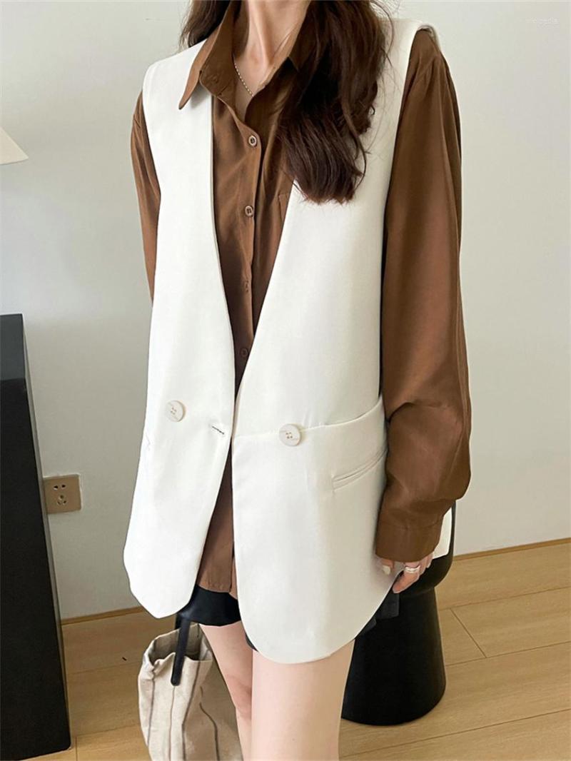 Women's Vests HziriP Minimalist Thin Auutmn Vest Women Elegant Work Wear 2022 Office Lady Slim High Street Solid Chic Sleeveless Coats, Black
Women's Vests HziriP Minimalist Thin Auutmn Vest Women Elegant Work Wear 2022 Office Lady Slim High Street Solid Chic Sleeveless Coats, Black