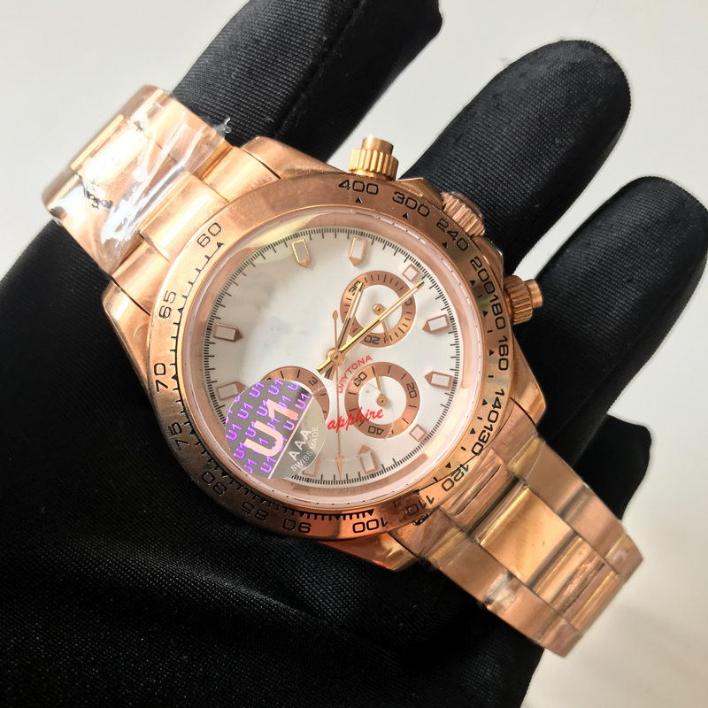 Rose Gold Mens watch AAA watches white dial 40mm luxury sapphire automatic mechanical stainless steel white dial all sub dials moves
Rose Gold Mens watch AAA watches white dial 40mm luxury sapphire automatic mechanical stainless steel white dial all sub dials moves
