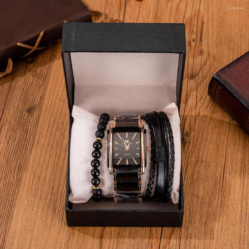 Wristwatches XSVO Mens Watch Gift Set Exquisite Packaging Bracelet Steel Band Quartz Watches Casual Sports Male, Black
Wristwatches XSVO Mens Watch Gift Set Exquisite Packaging Bracelet Steel Band Quartz Watches Casual Sports Male, Black