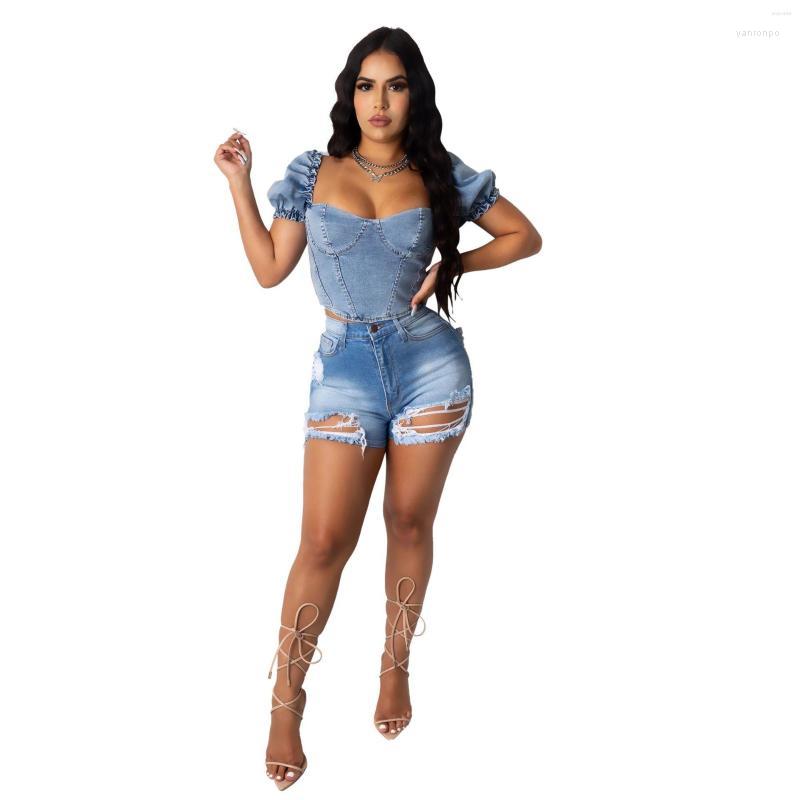 Women' Shorts Women' 2022 Summer Sexy High Waist Hole Jeans Denim, As shown 
Women' Shorts Women' 2022 Summer Sexy High Waist Hole Jeans Denim, As shown