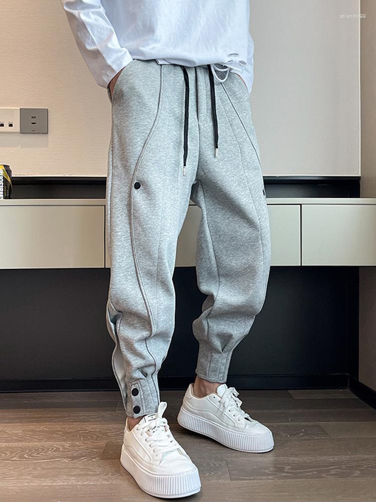 Men's Pants Colorich 2022 Jogging Sport Men's Sweatpants Harem Male Elastic Waist Trendy Bind Feet Button Comfort Casual Pantalones, Black 
Men's Pants Colorich 2022 Jogging Sport Men's Sweatpants Harem Male Elastic Waist Trendy Bind Feet Button Comfort Casual Pantalones, Black