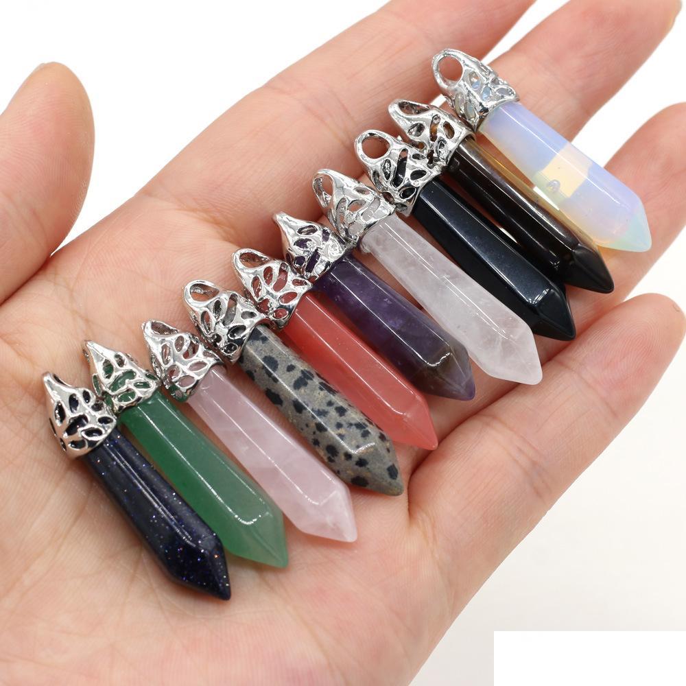 Charms Natural Stone Charms Hexagon Prism Cone Pendum Pendant Rose Quartz Healing Reiki Crystal Finding For Diy Necklaces Women Fashi Dhe8I
Charms Natural Stone Charms Hexagon Prism Cone Pendum Pendant Rose Quartz Healing Reiki Crystal Finding For Diy Necklaces Women Fashi Dhe8I