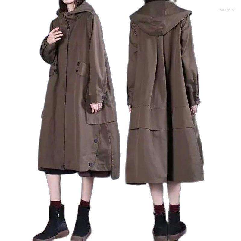 Women's Trench Coats 2022 Spring Autumn Temperament Jacket Solid Color Hooded Loose Outerwear Medium Long Fashion Windbreaker Elegant Women, Navy blue
Women's Trench Coats 2022 Spring Autumn Temperament Jacket Solid Color Hooded Loose Outerwear Medium Long Fashion Windbreaker Elegant Women, Navy blue
