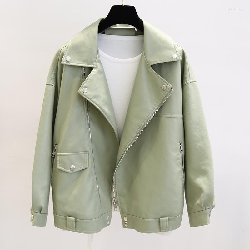 Women' Leather Spring Faux Pu Jacket Women Loose BF Coat Female Turndown Collar Moto Biker Rivet Zipper Vintage Street, Beige
Women' Leather Spring Faux Pu Jacket Women Loose BF Coat Female Turndown Collar Moto Biker Rivet Zipper Vintage Street, Beige