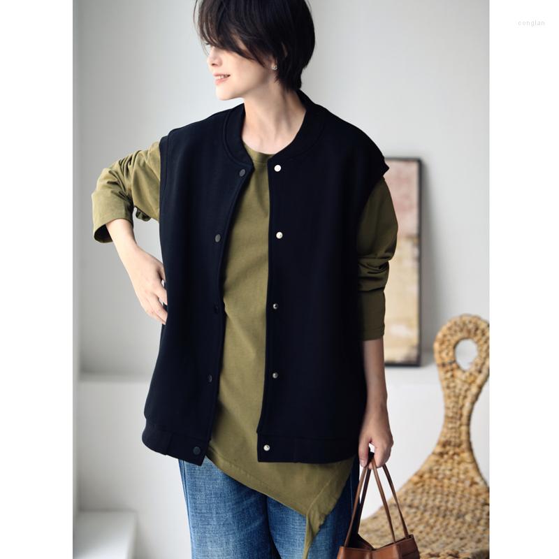 Women's Vests MICOCO V8239C Literary And Artistic Leisure Neutral All Wear Loose Black Slim Button Collar Jacket
Women's Vests MICOCO V8239C Literary And Artistic Leisure Neutral All Wear Loose Black Slim Button Collar Jacket