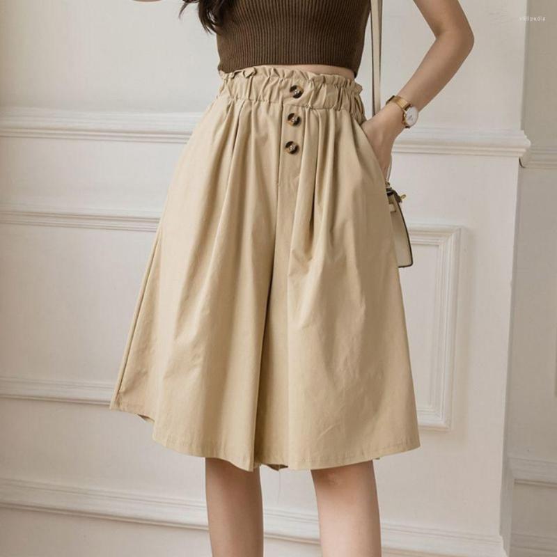 Women's Pants Women Wide Leg Plus Size Trousers High Waisted Loose Fitting Casual Shorts Five-point Culottes, Green four button
Women's Pants Women Wide Leg Plus Size Trousers High Waisted Loose Fitting Casual Shorts Five-point Culottes, Green four button