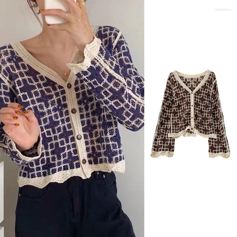 Women's Vests Womens Knit Button Down Cardigan Sweater Long Sleeve Crochet Geometric Jacket, Blue
Women's Vests Womens Knit Button Down Cardigan Sweater Long Sleeve Crochet Geometric Jacket, Blue