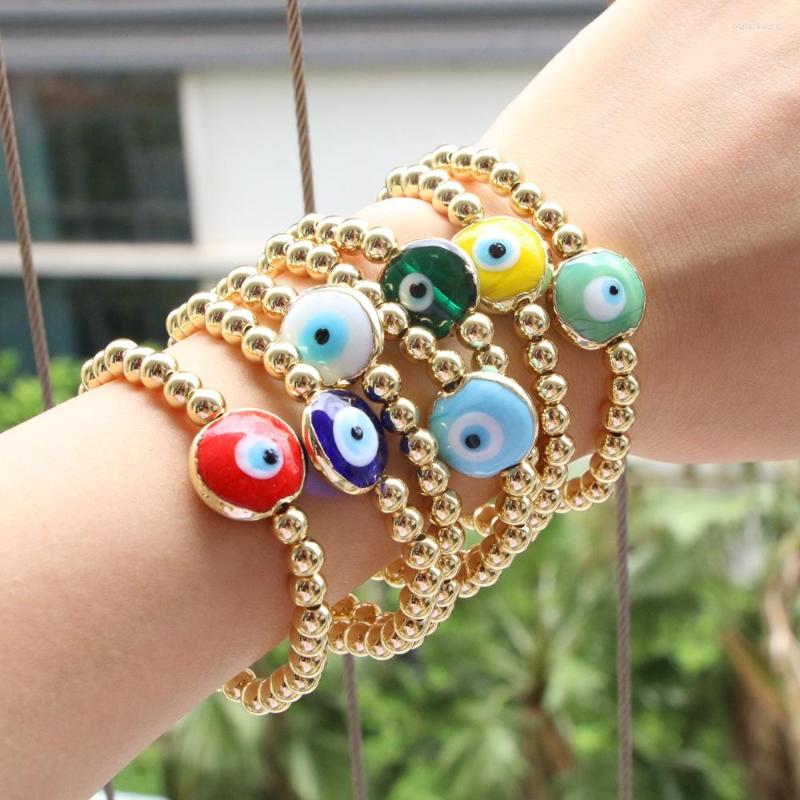 Strand 5PCS Gold Bead Bracelet 6mm Ball Bracelets Eye Lampwork Glass Plated Chain Stacking
Strand 5PCS Gold Bead Bracelet 6mm Ball Bracelets Eye Lampwork Glass Plated Chain Stacking