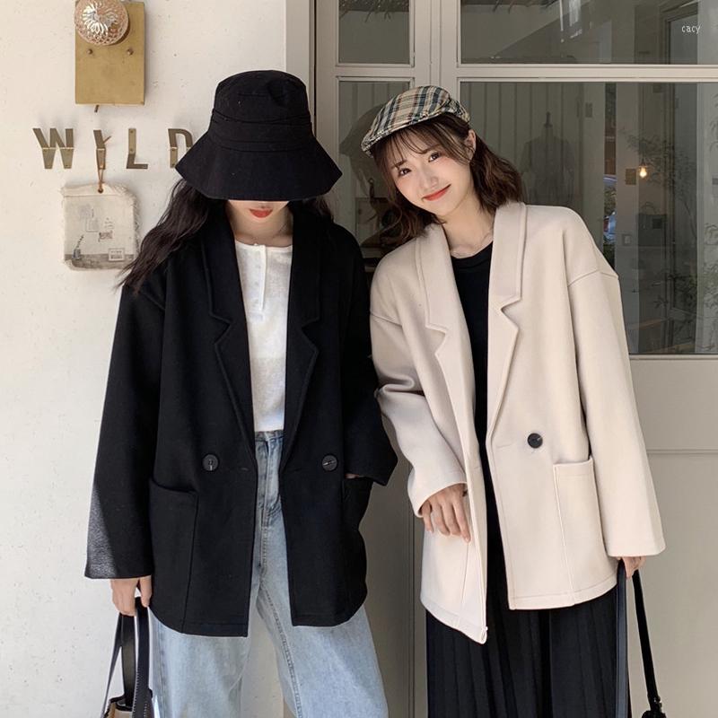 Women's Suits Women Winter Blazer Coat Thicken Tweed Wool Blazers Female 2022 Buttons Ladies Outerwear Casual Thin S0207, Beige
Women's Suits Women Winter Blazer Coat Thicken Tweed Wool Blazers Female 2022 Buttons Ladies Outerwear Casual Thin S0207, Beige
