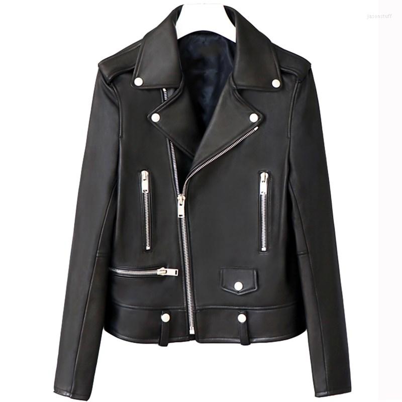 Women' Leather Women Biker Moto Jacket 2022 Spring Autumn Slim Long Sleeve Turn Down Collar Faux Coat Ladies Black Outwear Clothing
Women' Leather Women Biker Moto Jacket 2022 Spring Autumn Slim Long Sleeve Turn Down Collar Faux Coat Ladies Black Outwear Clothing