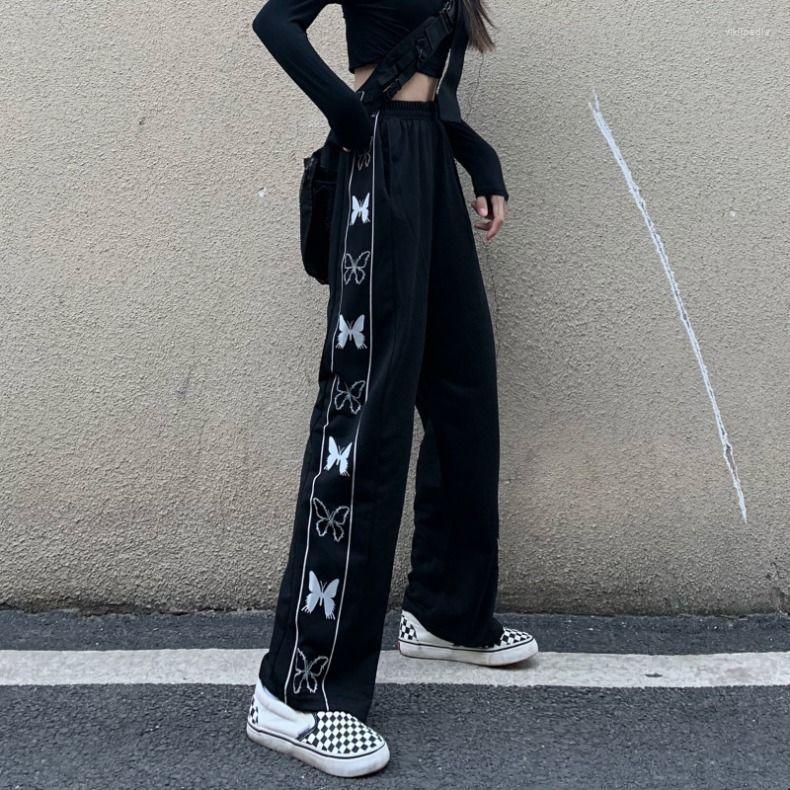 Women' Pants Summer 2022 Harajuku Style Street Butterfly Wide-legged Straight Loose Casual Beam Feet Long Female Ins Tide Gothic, Black
Women' Pants Summer 2022 Harajuku Style Street Butterfly Wide-legged Straight Loose Casual Beam Feet Long Female Ins Tide Gothic, Black