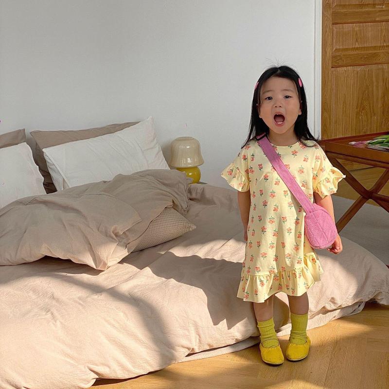 Girl Dresses 2022 Korean Girls Floral Ruffles Dress Fashion Summer Kids Clothes 1-7 Years, Pink
Girl Dresses 2022 Korean Girls Floral Ruffles Dress Fashion Summer Kids Clothes 1-7 Years, Pink