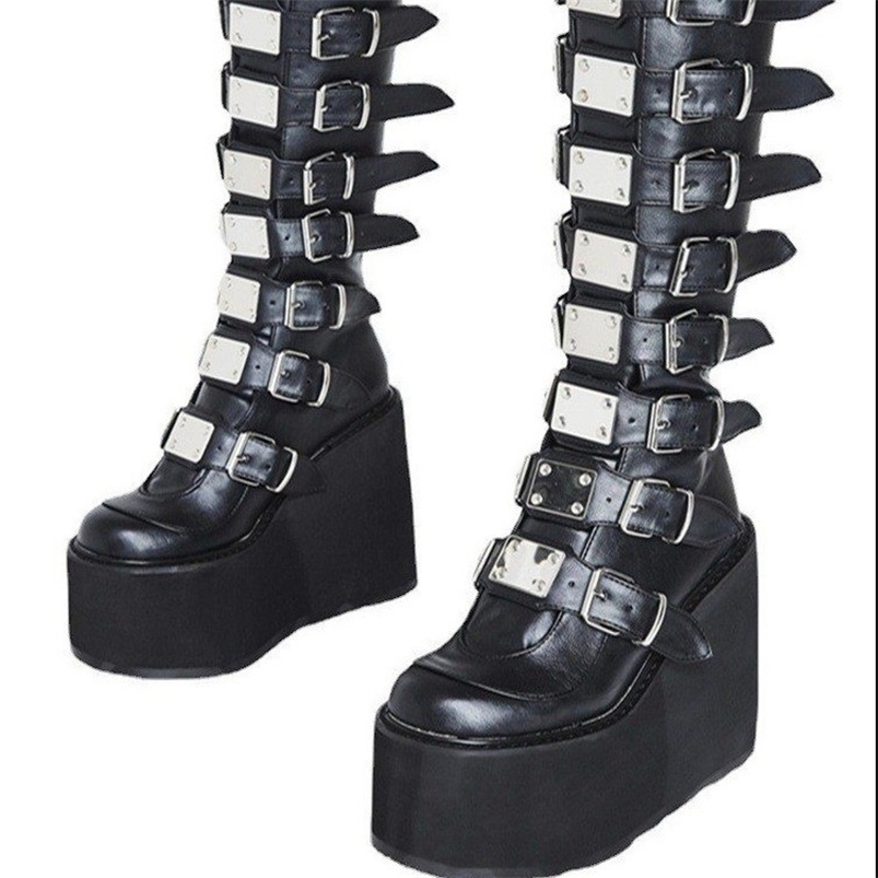 Boots Women's Cosplay High Winter Long Tube Leather Knight Boot Punk Gothic Classic Black Heel Shoes Knee- 221010
Boots Women's Cosplay High Winter Long Tube Leather Knight Boot Punk Gothic Classic Black Heel Shoes Knee- 221010