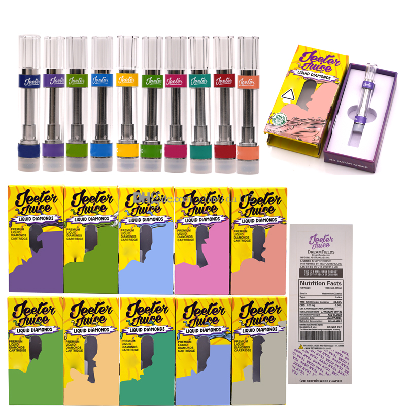 Jeeter Juice Carts Liquid Diamond Cartridge Empty 0.8ml Ceramic Coil Atomizer 10 strains Thick oil pen
Jeeter Juice Carts Liquid Diamond Cartridge Empty 0.8ml Ceramic Coil Atomizer 10 strains Thick oil pen
