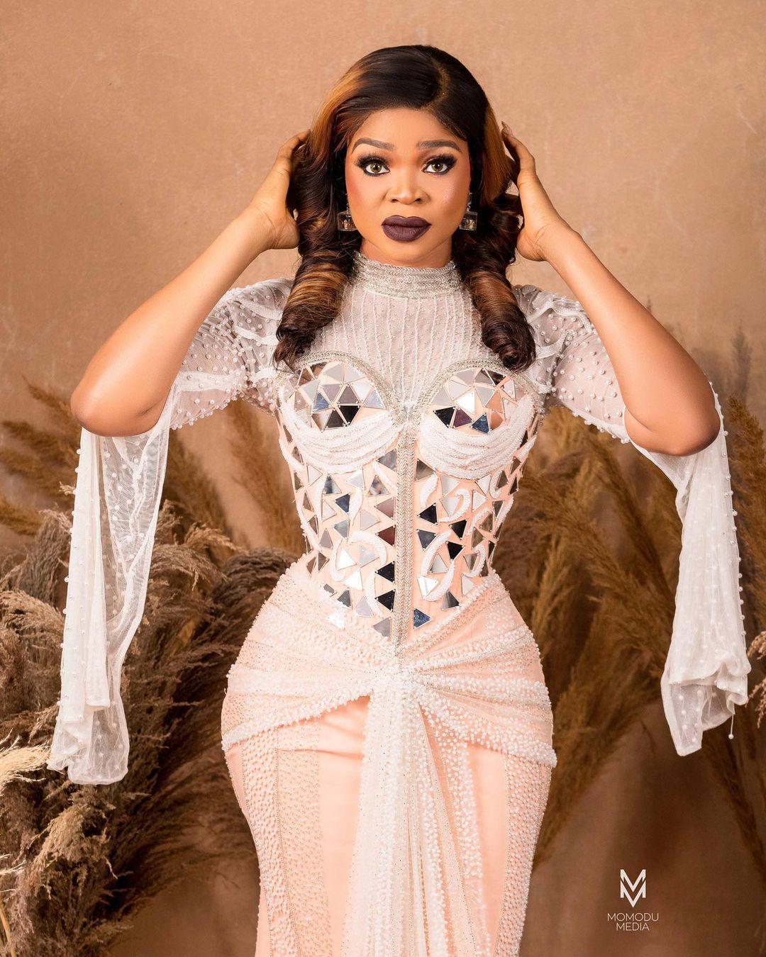 Arabic Aso 2022 Ebi Luxurious Mermaid Prom Dresses Beaded Crystals Evening Formal Party Second Reception Birthday Engagement Gowns Dress ZJ337