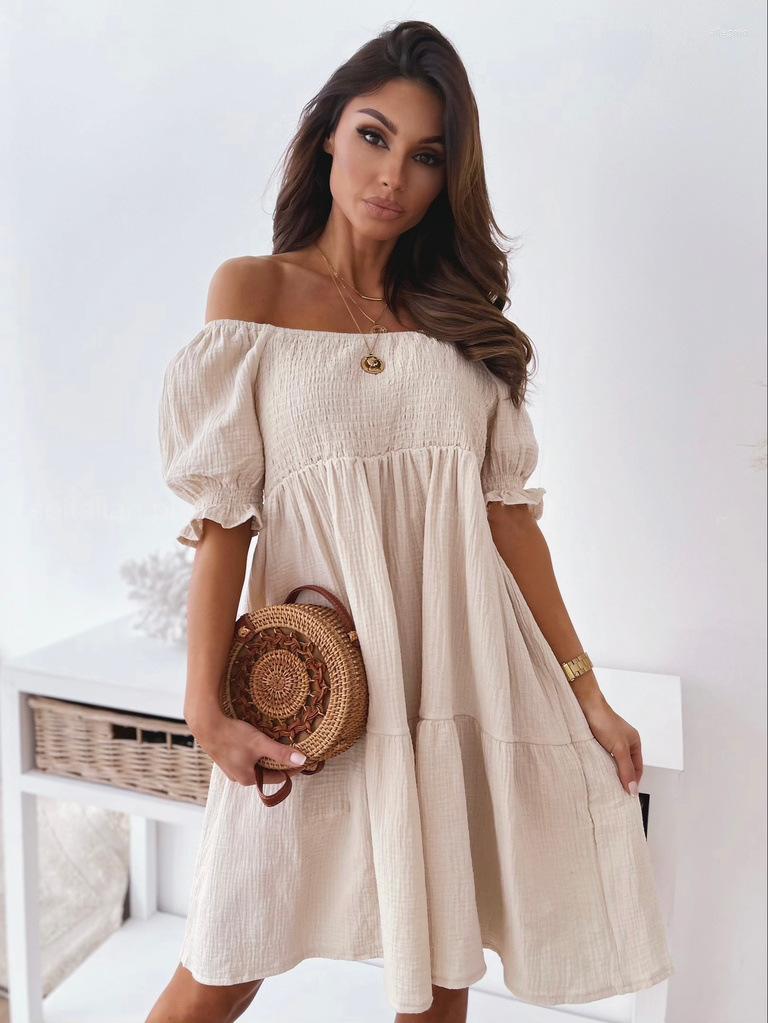 Casual Dresses Loose Autumn Dress Clothing For Women 2022 Short Sleeve Slash Neck Pleated Solid Sexys Female Costumes Vintage Xl, White
Casual Dresses Loose Autumn Dress Clothing For Women 2022 Short Sleeve Slash Neck Pleated Solid Sexys Female Costumes Vintage Xl, White