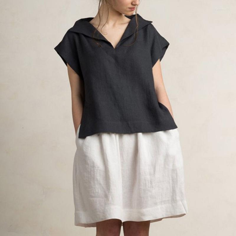 Women' Blouses Women Lapel Neck Raglan Sleeve Shirt Summer Blouse Cotton Linen Loose Female Hem Baggy Top Chemise Mujer Work OL Blusas, Blue
Women' Blouses Women Lapel Neck Raglan Sleeve Shirt Summer Blouse Cotton Linen Loose Female Hem Baggy Top Chemise Mujer Work OL Blusas, Blue