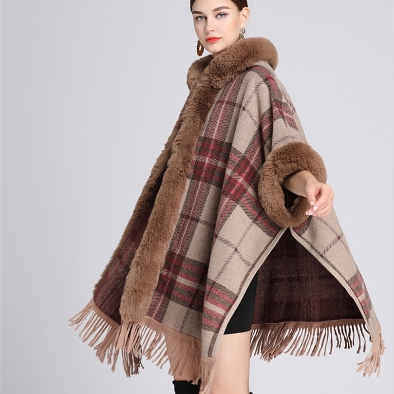 Scarves Women Hooded Cloak Poncho Faux Rabbit Fur Cape Wrap Stoles Plus Size Open Front Cardigan Coat 221010
Scarves Women Hooded Cloak Poncho Faux Rabbit Fur Cape Wrap Stoles Plus Size Open Front Cardigan Coat 221010
