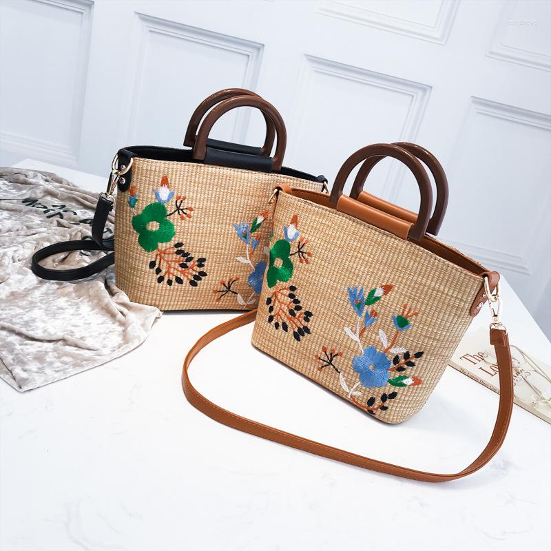 Evening Bags Fashion Embroidery Straw Wooden Handle Women Handbags Rattan Shoulder Crossbody Wicker Woven Summer Beach Large Tote, Black
Evening Bags Fashion Embroidery Straw Wooden Handle Women Handbags Rattan Shoulder Crossbody Wicker Woven Summer Beach Large Tote, Black