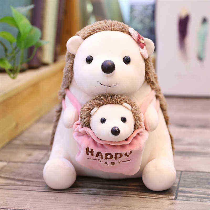Cute Little Jungle Animals Plush Toy nese Panda Hedgehog Polar Bear Pangolin Kangaroo Mother And Baby Doll Soft Smoothing Toy J220729