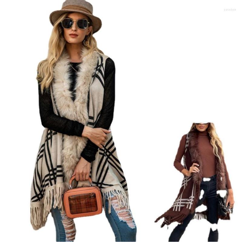 Women' Vests Fashion Color Matching Sleeveless Sweater Women' Coat 2022 Autumn Winter Lapel Fur Collar Long Women Clothing, Black
Women' Vests Fashion Color Matching Sleeveless Sweater Women' Coat 2022 Autumn Winter Lapel Fur Collar Long Women Clothing, Black