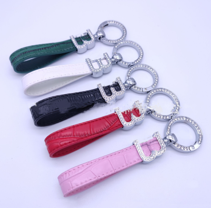Top Diamond-inset letter ring button horseshoe button crocodile PU key ring for car key ring pendant
Top Diamond-inset letter ring button horseshoe button crocodile PU key ring for car key ring pendant