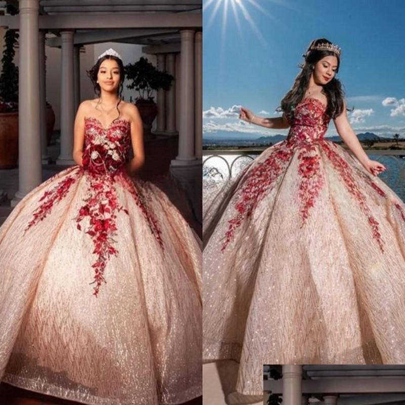 Quinceanera Dresses Pretty Rose Gold And Red Lace Quince Dresses Sweetheart Lace-Up Corset Top Sparkly Sequins Applique Bridegroomdh Dhth8, Light yellow
Quinceanera Dresses Pretty Rose Gold And Red Lace Quince Dresses Sweetheart Lace-Up Corset Top Sparkly Sequins Applique Bridegroomdh Dhth8, Light yellow