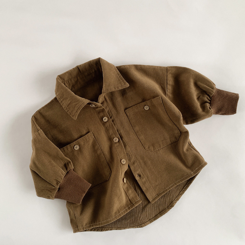 Jackets Children Shirt Cotton Long Sleeve Solid Color Baby Girls Boys Cardigan Coat Spring Autumn 1 6Yrs Kids 221010, 2115 coffee
Jackets Children Shirt Cotton Long Sleeve Solid Color Baby Girls Boys Cardigan Coat Spring Autumn 1 6Yrs Kids 221010, 2115 coffee