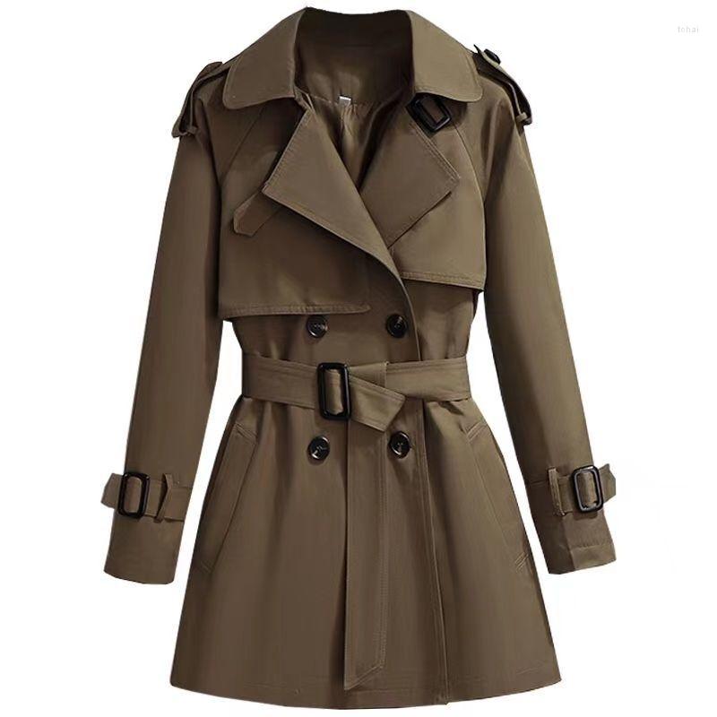 Women' Trench Coats High-end Coat Women 2022 Spring Autumn Double Breasted Outerwear Khaki Black Female Windbreaker With Belt H7
Women' Trench Coats High-end Coat Women 2022 Spring Autumn Double Breasted Outerwear Khaki Black Female Windbreaker With Belt H7