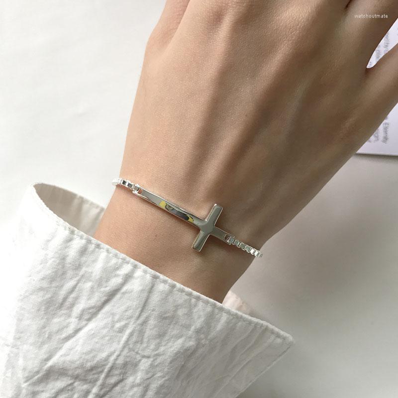 Charm Bracelets Trendy Cross Design For Women 925Silver Jewelry Gifts Bracelet Pulseras Mujer Gift
Charm Bracelets Trendy Cross Design For Women 925Silver Jewelry Gifts Bracelet Pulseras Mujer Gift