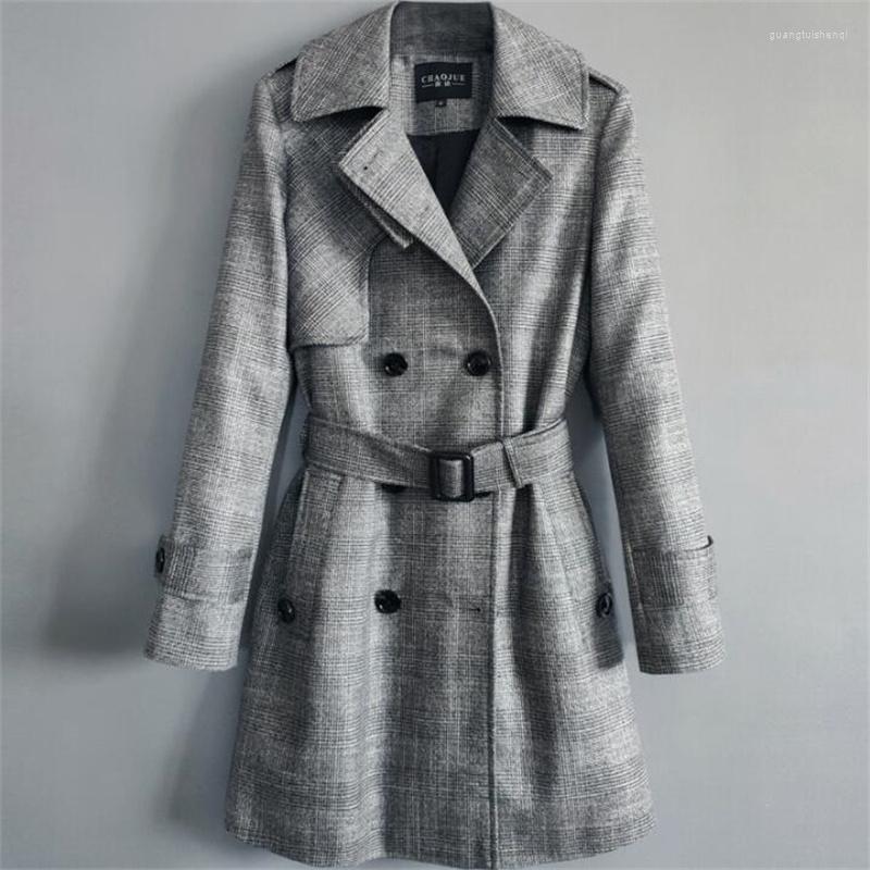 Women' Trench Coats Women' Grey Plaid Mid-length Windbreaker Free Ironing 2022 Spring And Autumn Business Fashion Belt Jacket, Gray
Women' Trench Coats Women' Grey Plaid Mid-length Windbreaker Free Ironing 2022 Spring And Autumn Business Fashion Belt Jacket, Gray