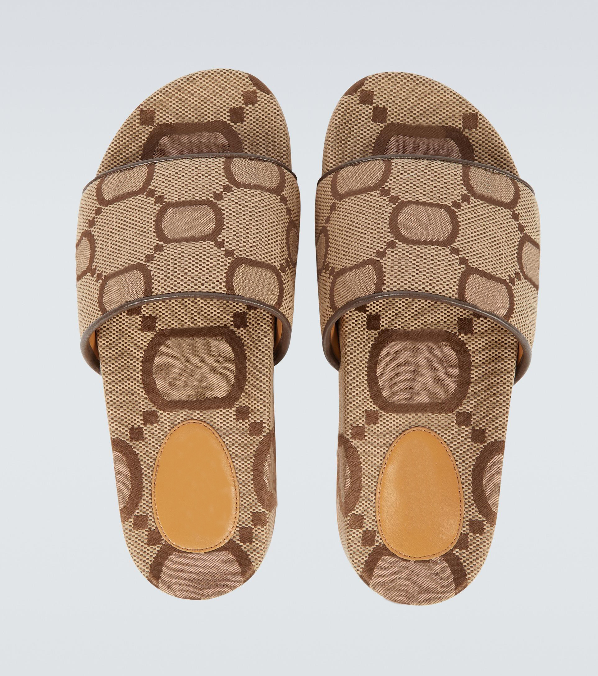 Maxi canvas slide sandals fashion slippers SS22 WOOL BLEND sport pool flip flops with box and dust bags