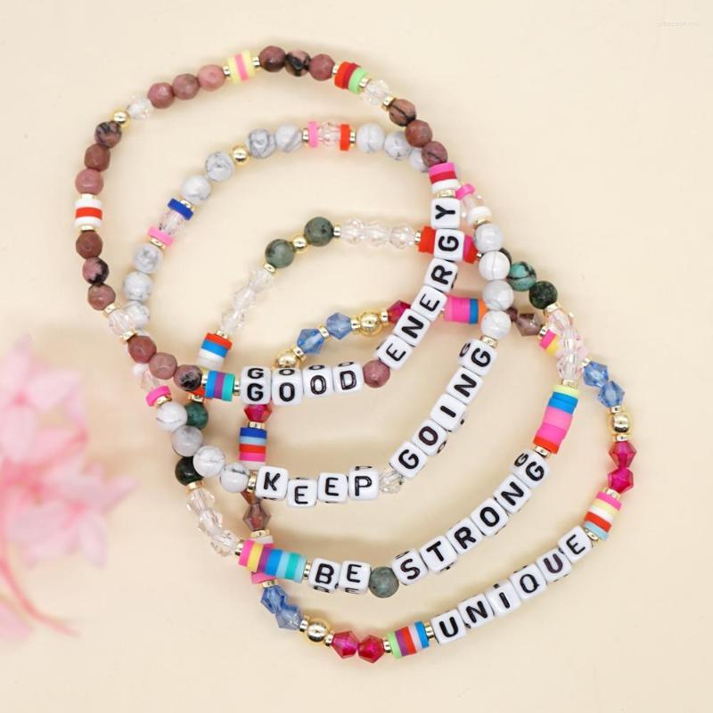 Charm Bracelets Natural Irregual Crystal Letter Beaded Bracelet For Women Men Elastic Chain Fashion Jewelry Friendship Boy Girl Gift
Charm Bracelets Natural Irregual Crystal Letter Beaded Bracelet For Women Men Elastic Chain Fashion Jewelry Friendship Boy Girl Gift