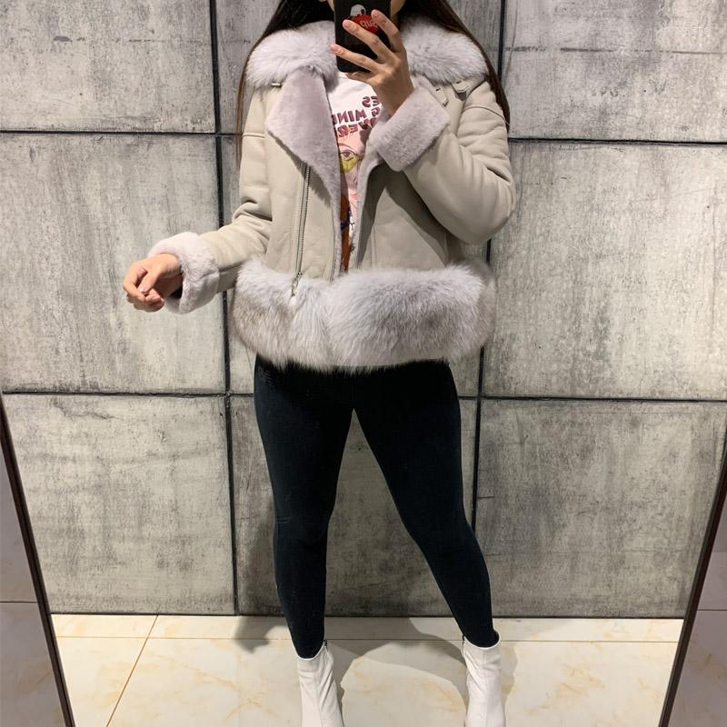 Women' Leather Lady Genuine Sheep With Fur Short Jacket Real Lambskin, Beige
Women' Leather Lady Genuine Sheep With Fur Short Jacket Real Lambskin, Beige