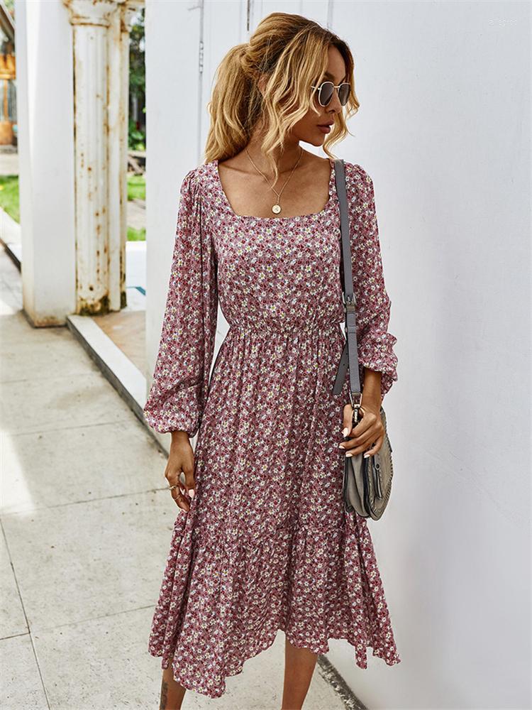 Casual Dresses Retro Ladies Square Collar Floral Long Dress Autumn Winter Women 2022 High Waist Full Sleeve Elegant Chic, Black
Casual Dresses Retro Ladies Square Collar Floral Long Dress Autumn Winter Women 2022 High Waist Full Sleeve Elegant Chic, Black