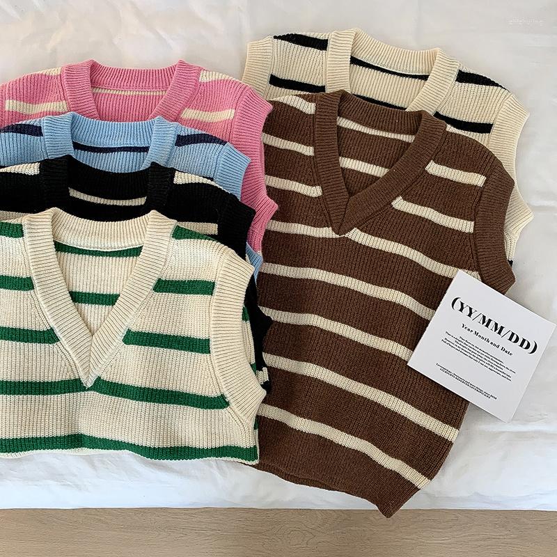 Women's Vests Striped V-neck Knitted Vest Autumn 2022 Women Soft Waxy Sleeveless Top Pullover, Black
Women's Vests Striped V-neck Knitted Vest Autumn 2022 Women Soft Waxy Sleeveless Top Pullover, Black