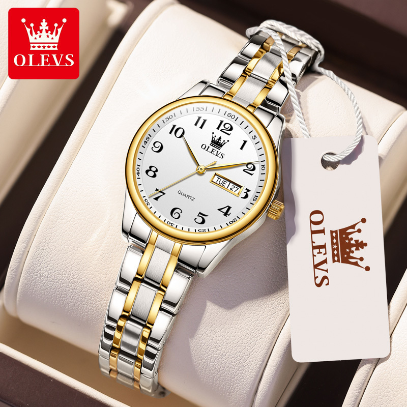 Wristwatches OLEVS Women's Wrist watch Original Luxury Watches for Ladies Waterproof Stainless Steel Quartz Woman Wristwatch Gold trend 221010, Silver white face
Wristwatches OLEVS Women's Wrist watch Original Luxury Watches for Ladies Waterproof Stainless Steel Quartz Woman Wristwatch Gold trend 221010, Silver white face