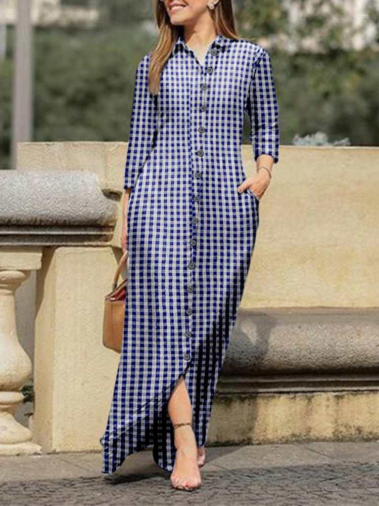 Casual Dresses VONDA 2022 Autumn Long Sleeve Plaid Dress Fashion Women Sexy Checked Shirt Loose Lapel Party Vestidos, Black
Casual Dresses VONDA 2022 Autumn Long Sleeve Plaid Dress Fashion Women Sexy Checked Shirt Loose Lapel Party Vestidos, Black