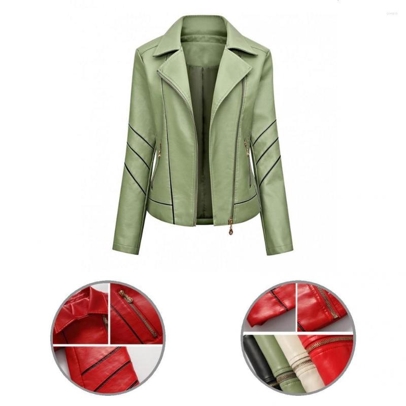 Women's Leather Smooth Great All Match Women Coat Windproof Jacket For Taking Pos, Green
Women's Leather Smooth Great All Match Women Coat Windproof Jacket For Taking Pos, Green