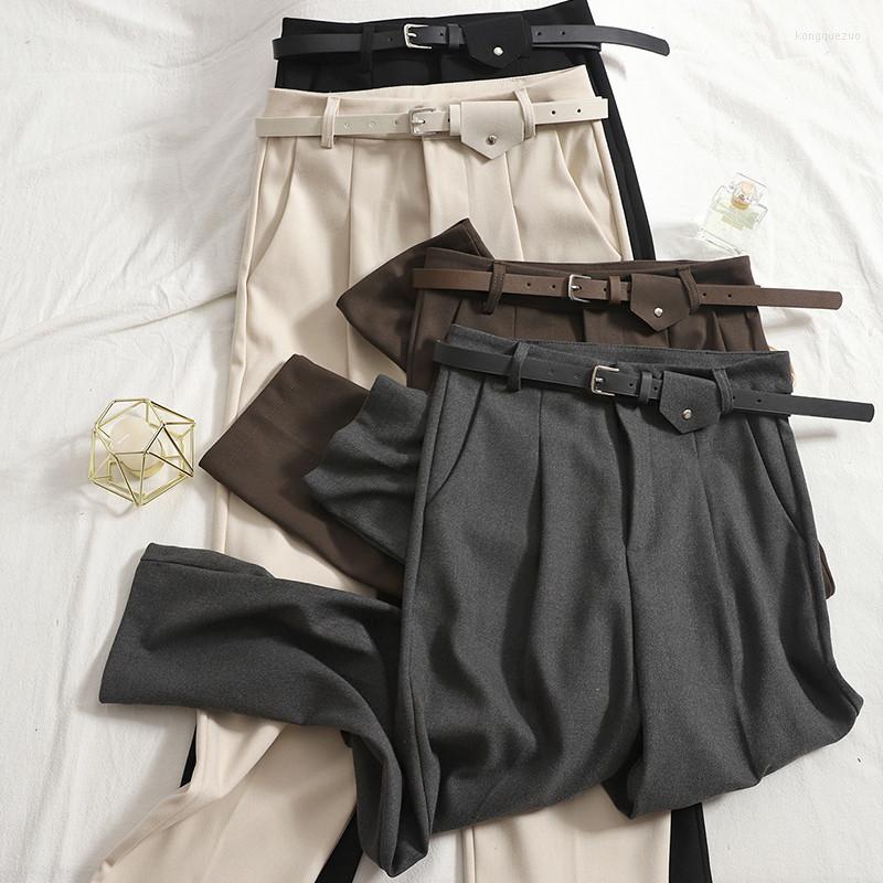 Women' Pants Work Leisure Suit 2022 Spring Autumn Women High Waist Casual Trousers Office Ladies Ankle-Length Straight With Belt, Black
Women' Pants Work Leisure Suit 2022 Spring Autumn Women High Waist Casual Trousers Office Ladies Ankle-Length Straight With Belt, Black