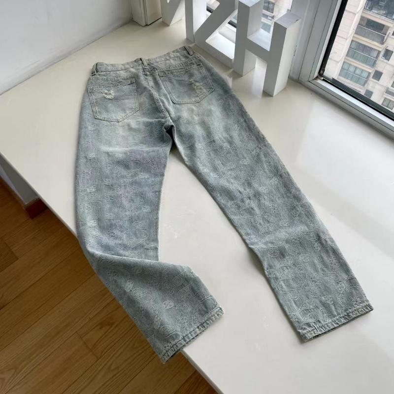 Men's Jeans Autumn Men Women Fashion Loose Hole Washed Soft Paisley Pattern Streetwear Pants Denim Trousers, Picture shown
Men's Jeans Autumn Men Women Fashion Loose Hole Washed Soft Paisley Pattern Streetwear Pants Denim Trousers, Picture shown